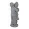 19.5" Gray Boy Hugging Girl Outdoor Garden Statue